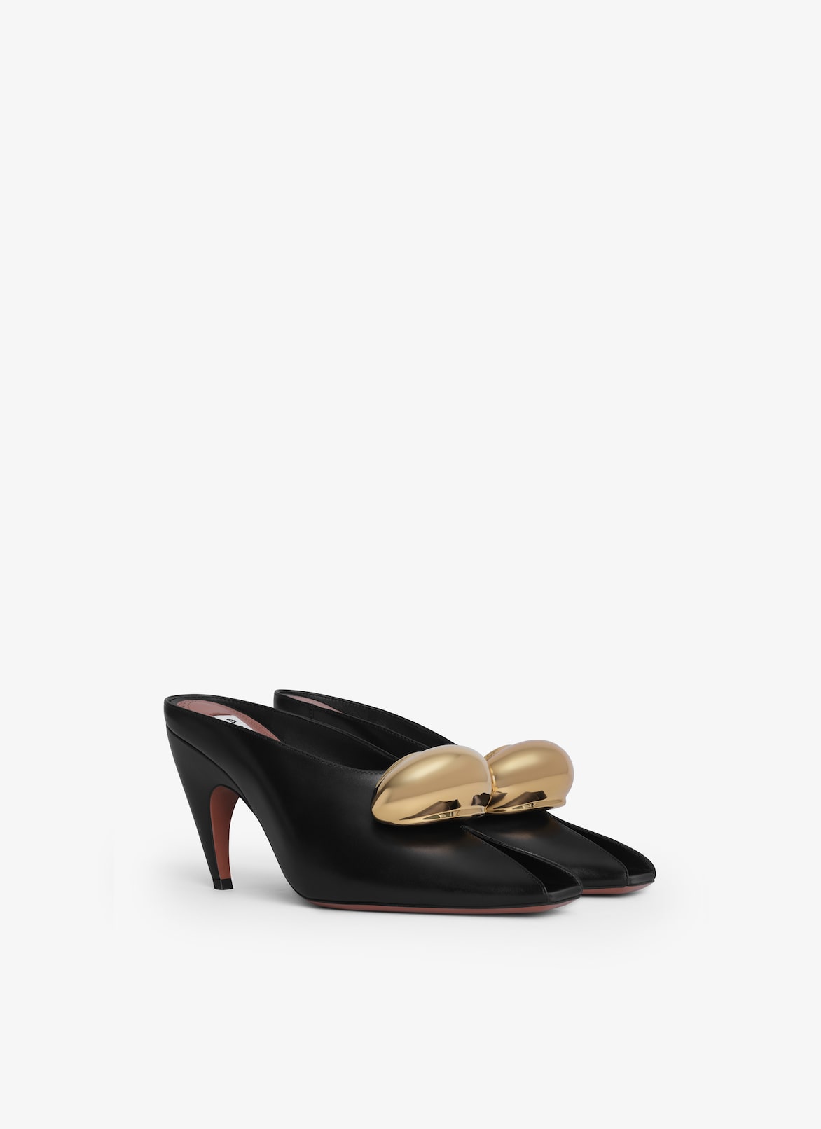 SPIKE JEWEL MULES IN CALFSKIN ALAÏA BLACK SPIKE JEWEL MULES IN CALFSKIN